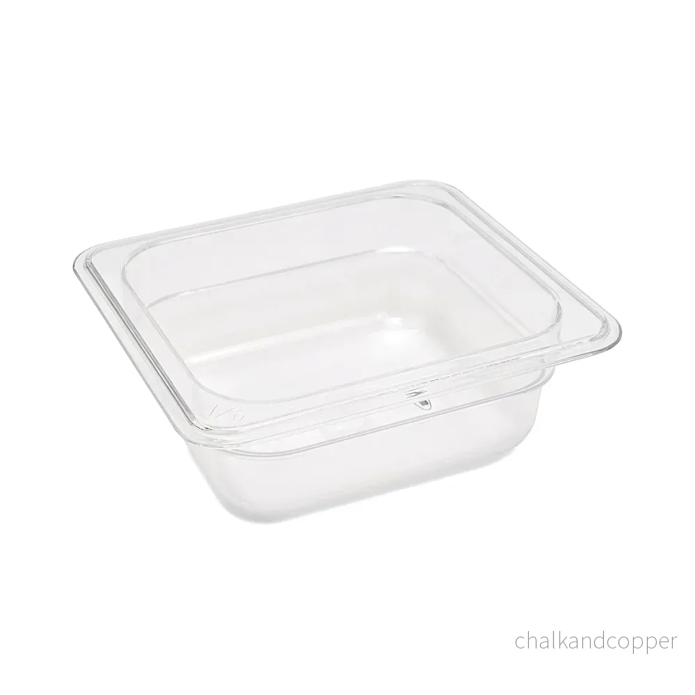 Gastronormbehållare - 3 st - 1/6 GN - 6,5 cm djup - Polykarbonat