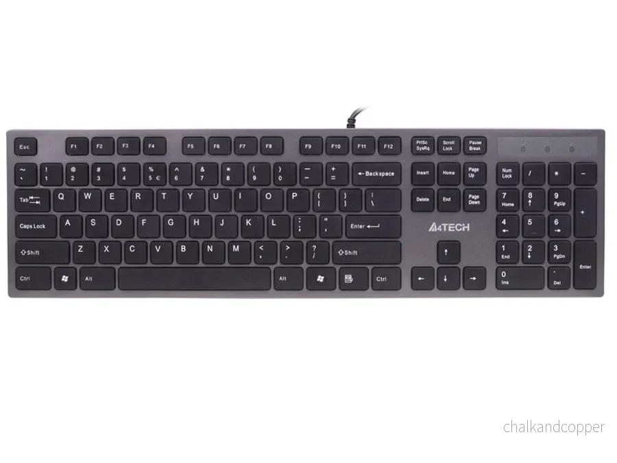 KV-300H Slim USB-navtangentbord med ultratunn A4-Tech-kabel - Bild 3