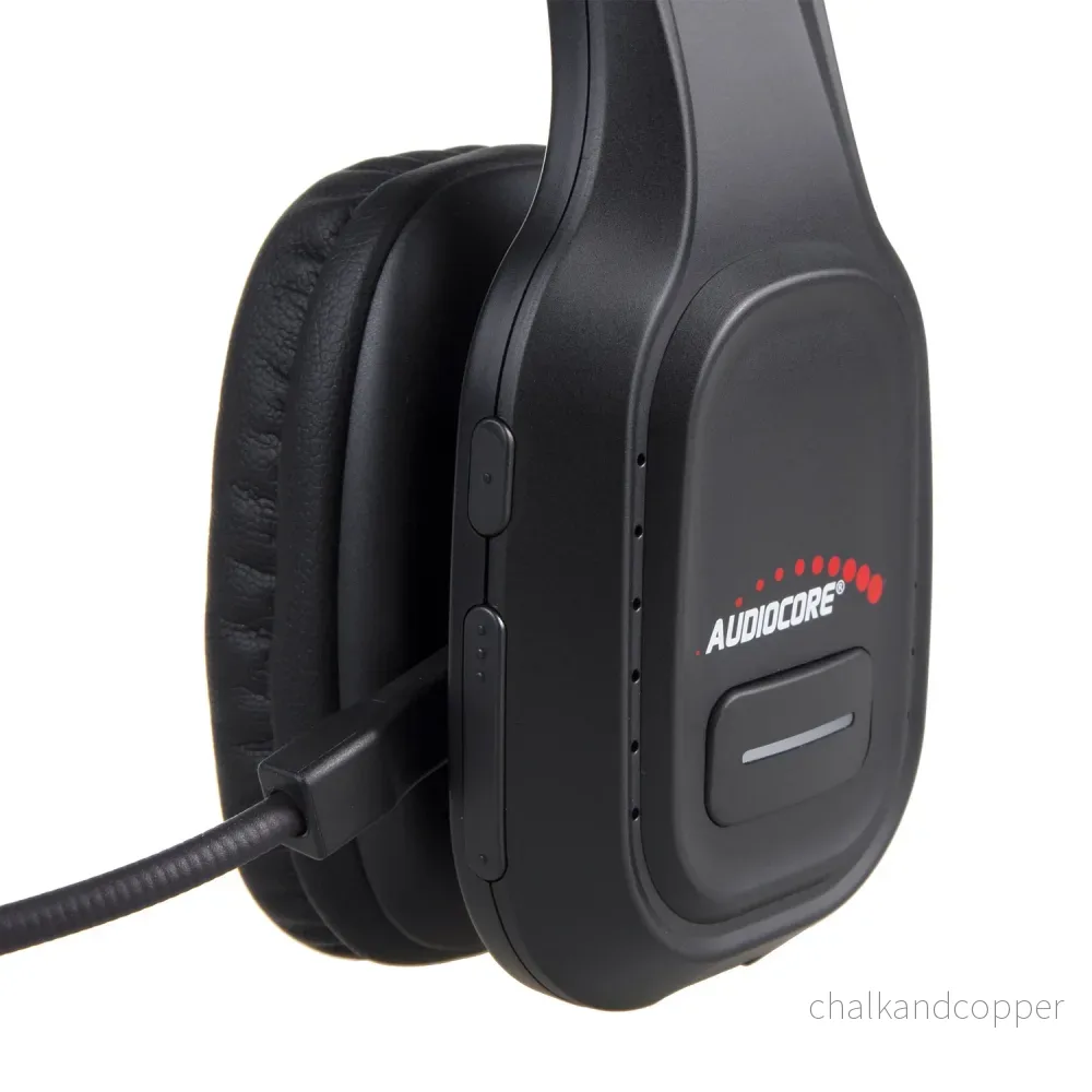 Audiocore AC864 Bluetooth-Headset Med Brusreducerande Mikrofon För Call Center Over-Ear-Hörlurar 32 Timmars Samtalstid Handsfree Trådlöst Kompatibelt Med Google Assistant Och Siri - Bild 3