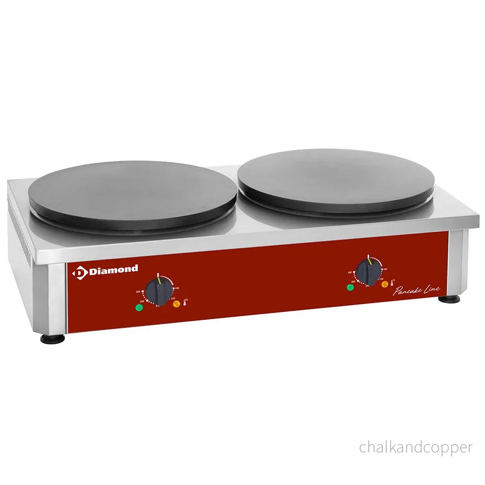 Dubbel elektrisk crepepanna hög effekt, Ø 400 mm ”emaljerad” Dubbel elektrisk crepepanna hög effekt, Ø 400 mm ”emaljerad”