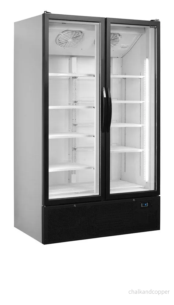 Svart Displaykylare – 900 liter – FS1202 Svart Displaykylare – 900 liter – FS1202