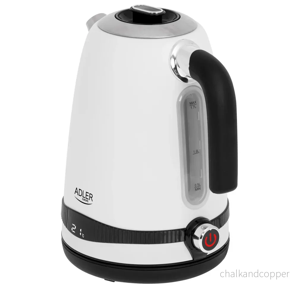 Adler vattenkokare, trådlös, LCD-display, 2200 W, 1,7 l, AD 1295w - Bild 2