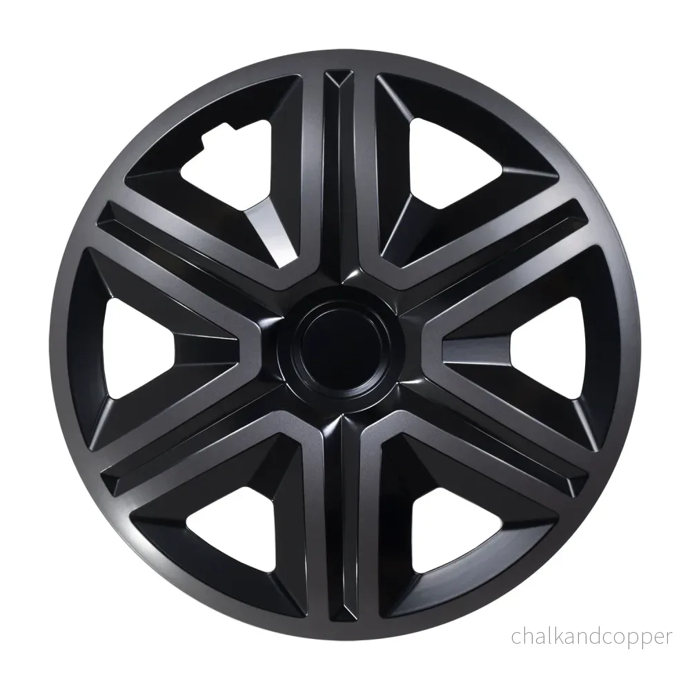 NRM ACTION 15" universalnavkapslar dubbelfärgade grafit/svart 4 st