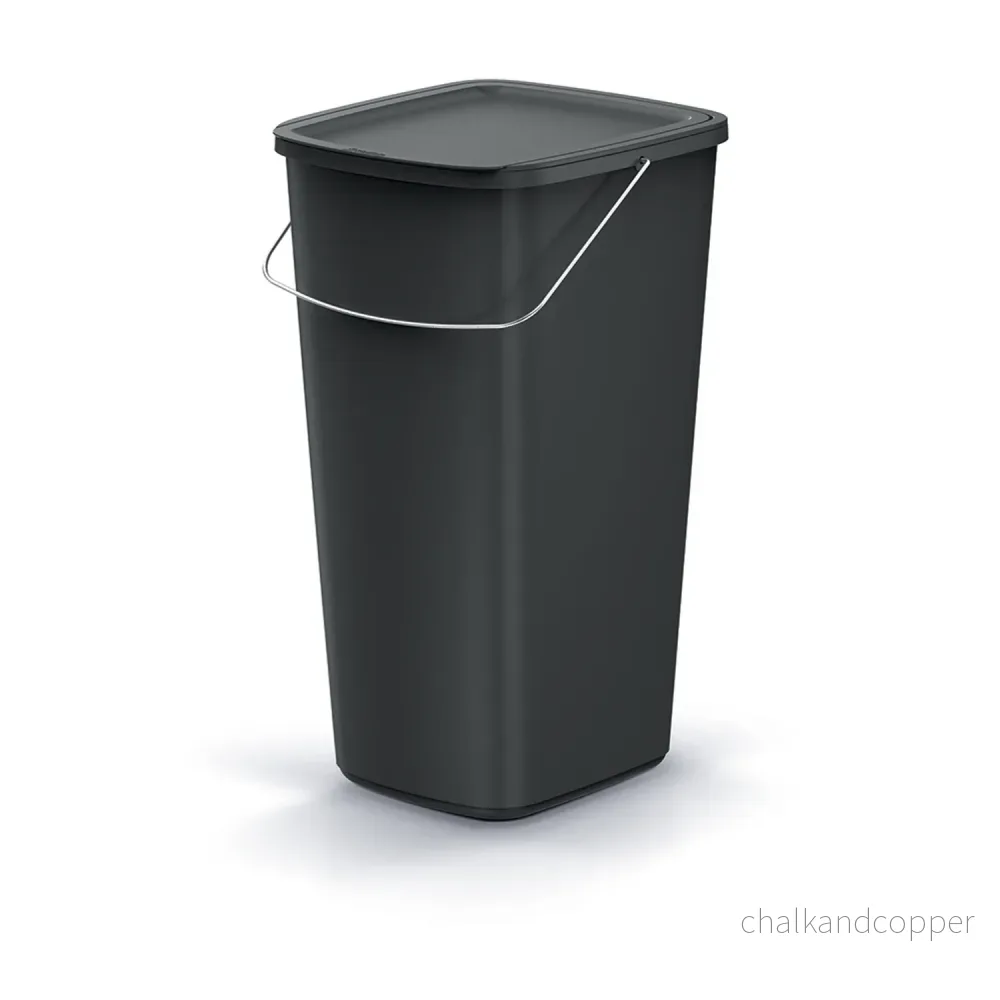 Papperskorg Keden, svart, kapacitet 25L, Compacta Q Basic