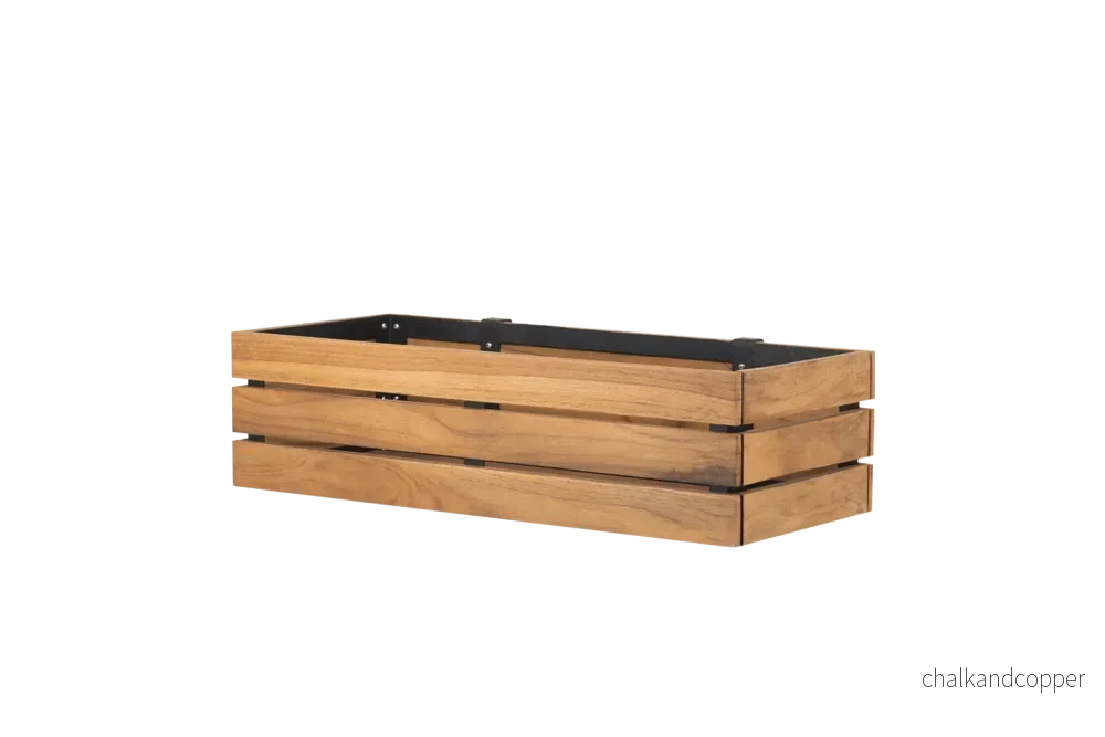 Mille Teaklåda till galler – 50 x 21 cm