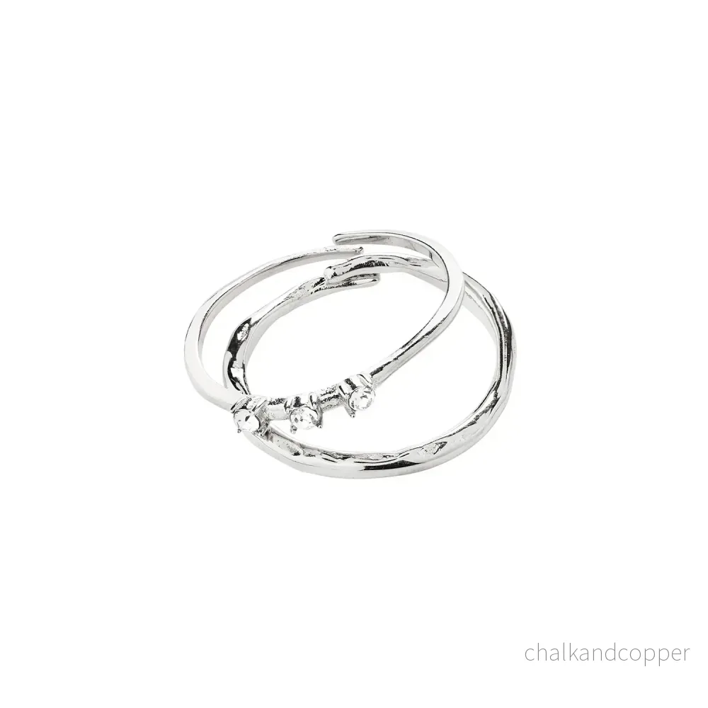 Ivarin Rings 2-in-1 set Silver Pilgrim