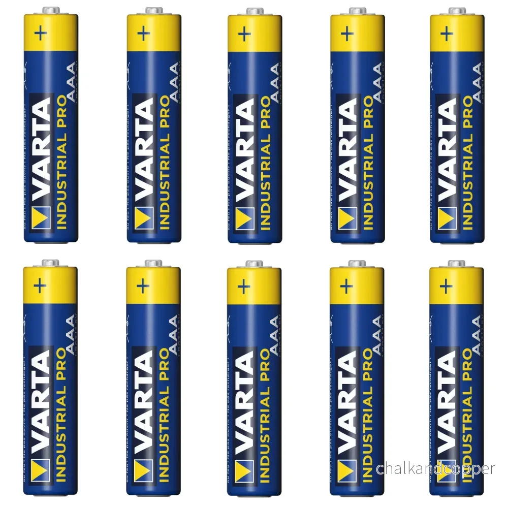 10 st R-03 LR03 AAA-alkaliska batterier från Varta Industrial 4003