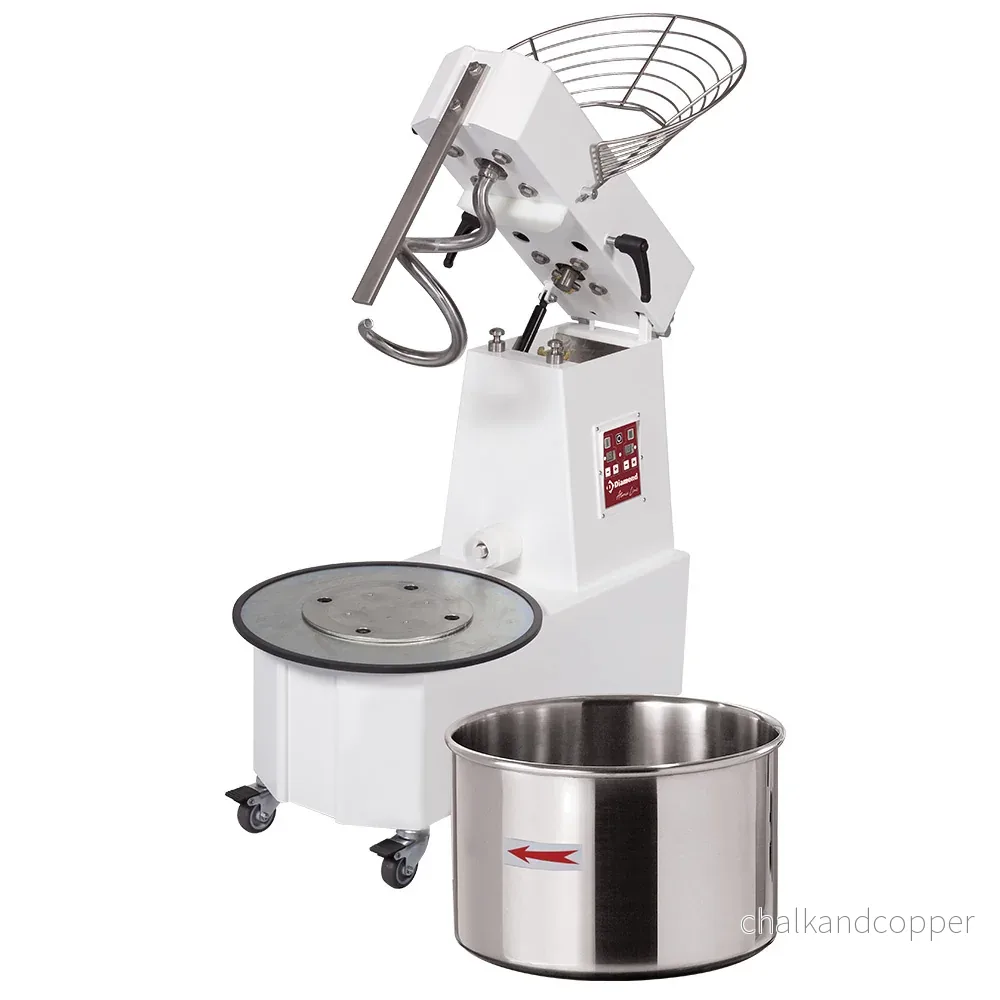 Spiralblandare 33 liter lutande huvud, avtagbar skål, 2 hastigheter, – Automatisk, digital, på hjul Spiralblandare 33 liter lutande huvud, avtagbar skål, 2 hastigheter, – Automatisk, digital, på hjul