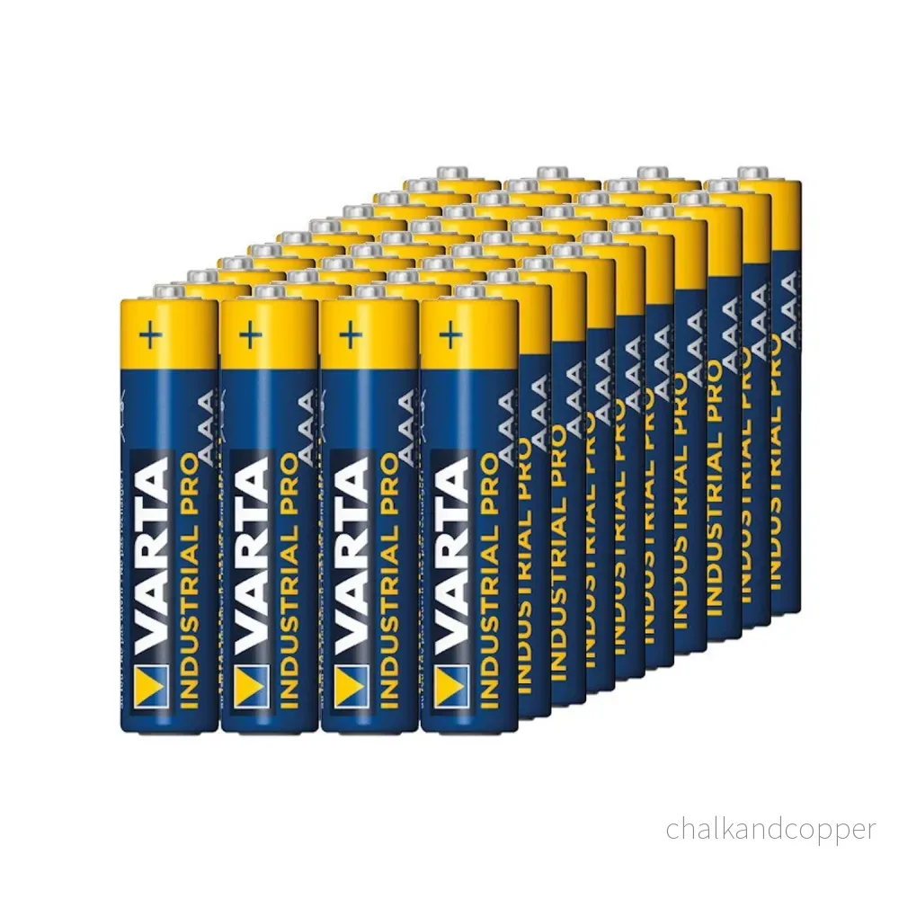 Alkaliska batterier Varta Industrial AAA AA 80 stycken - Bild 2
