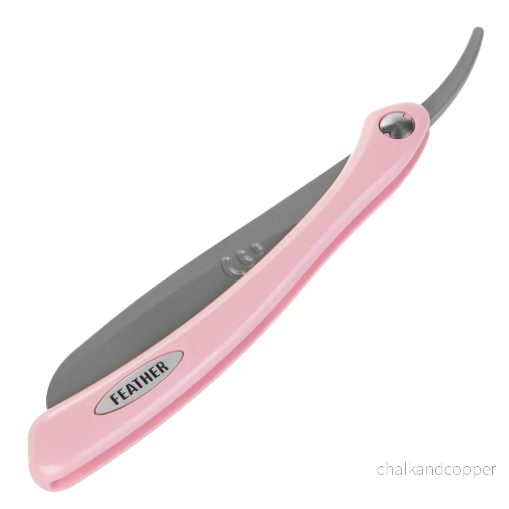 Fjäderrakhyvel, rakblad, rosa handtag, Professional Artist Club ACSR-RP - Bild 2