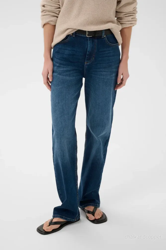 DarlinaIW Core Straight Jeans Washed Medium Blue Denim InWear DarlinaIW Core Straight Jeans Washed Medium Blue Denim InWear