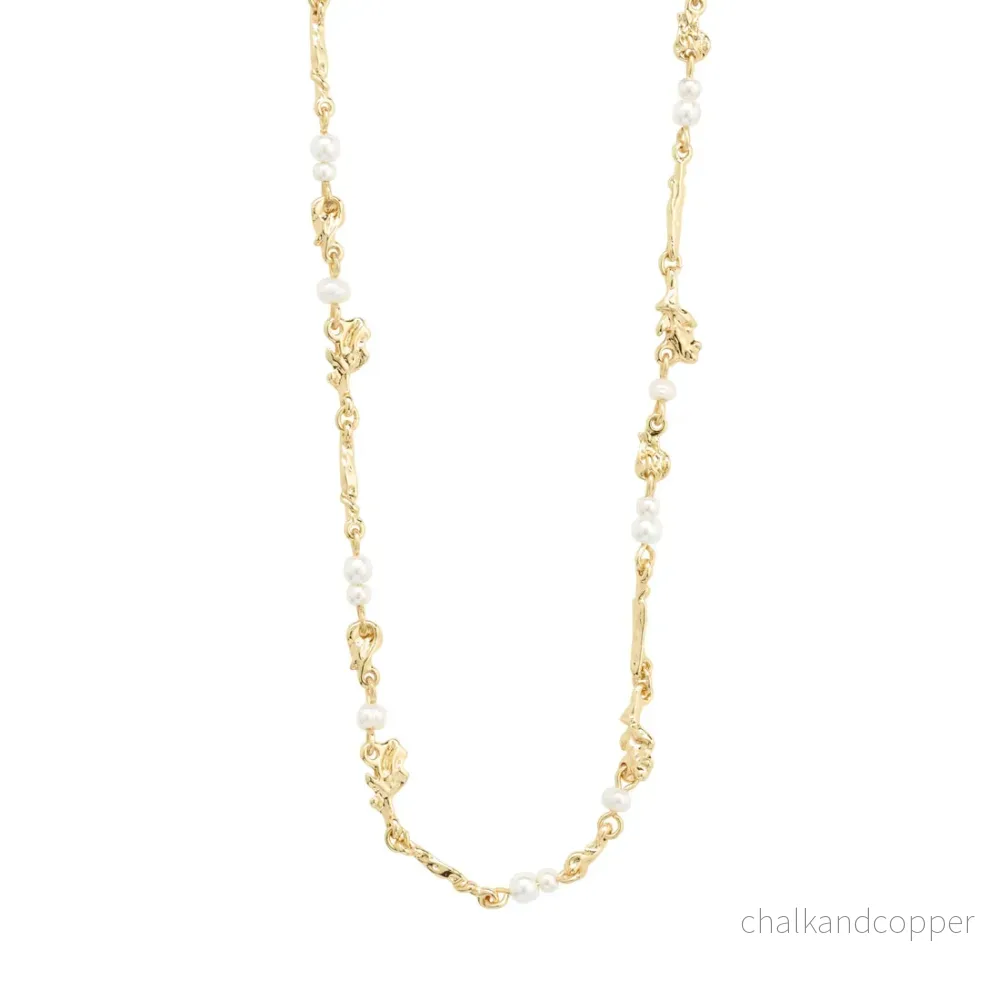 Focus Recycled Necklace Gold Pilgrim Focus Recycled Necklace Gold Pilgrim