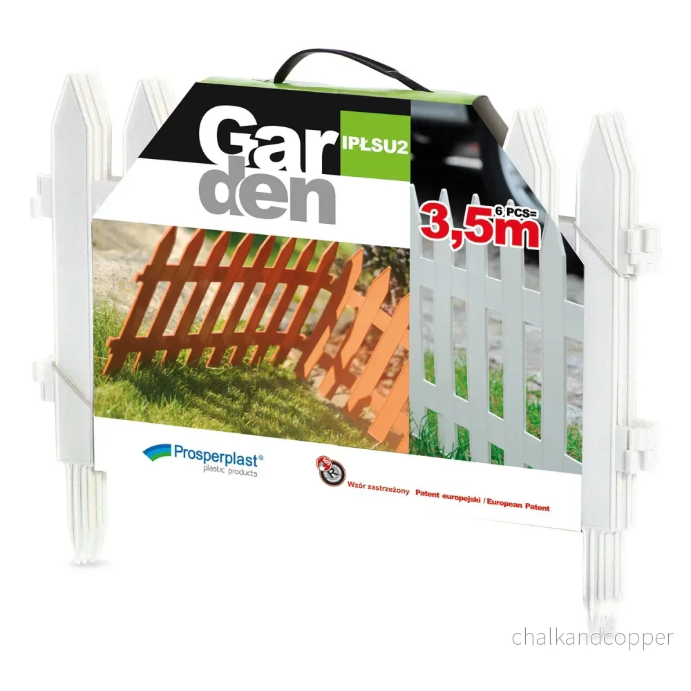 Garden Classic trädgårdsstaket IP£SU2 S449 3,6 m vit. Robust konstruktion, enkel montering. Höj trädgårdens charm, dela blomsterbäddar & gräsmattor. Tillverkat av PROSPERPLAST för hållbarhet och stil. - Bild 3