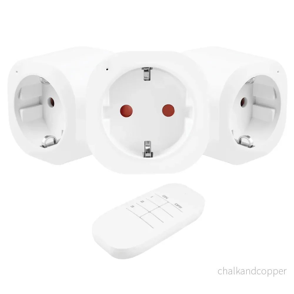 GreenBlue fjärrstyrda eluttag, 3 st, programmerbara, räckvidd upp till 30 m, 220–240 V AC, 50/60 Hz, 16 A, 433 MHz, GB313 F - Bild 2