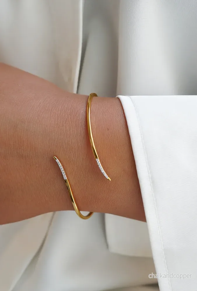 Sparkle Wrap Bangle Gold Syster P - Bild 2