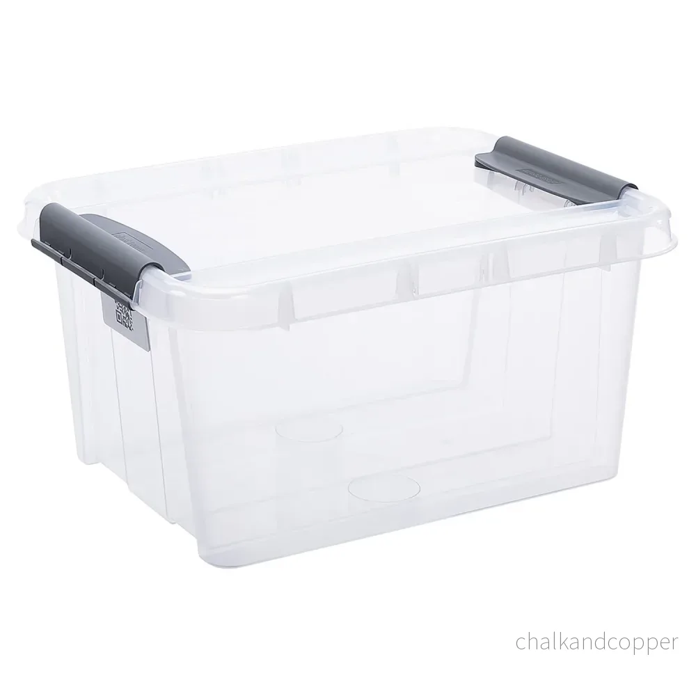 Plast Team Pro Box QR Transparent behållare med lock - 32 L.