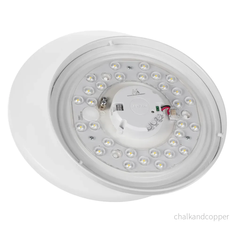 Maclean MCE347 LED sensor ceiling lamp. With a 5.8GHz microwave sensor, it emits a 4000K light with 12W power and 950lm brightness. Rated IP44, it ensures durability and reliability in various settings. - Bild 3