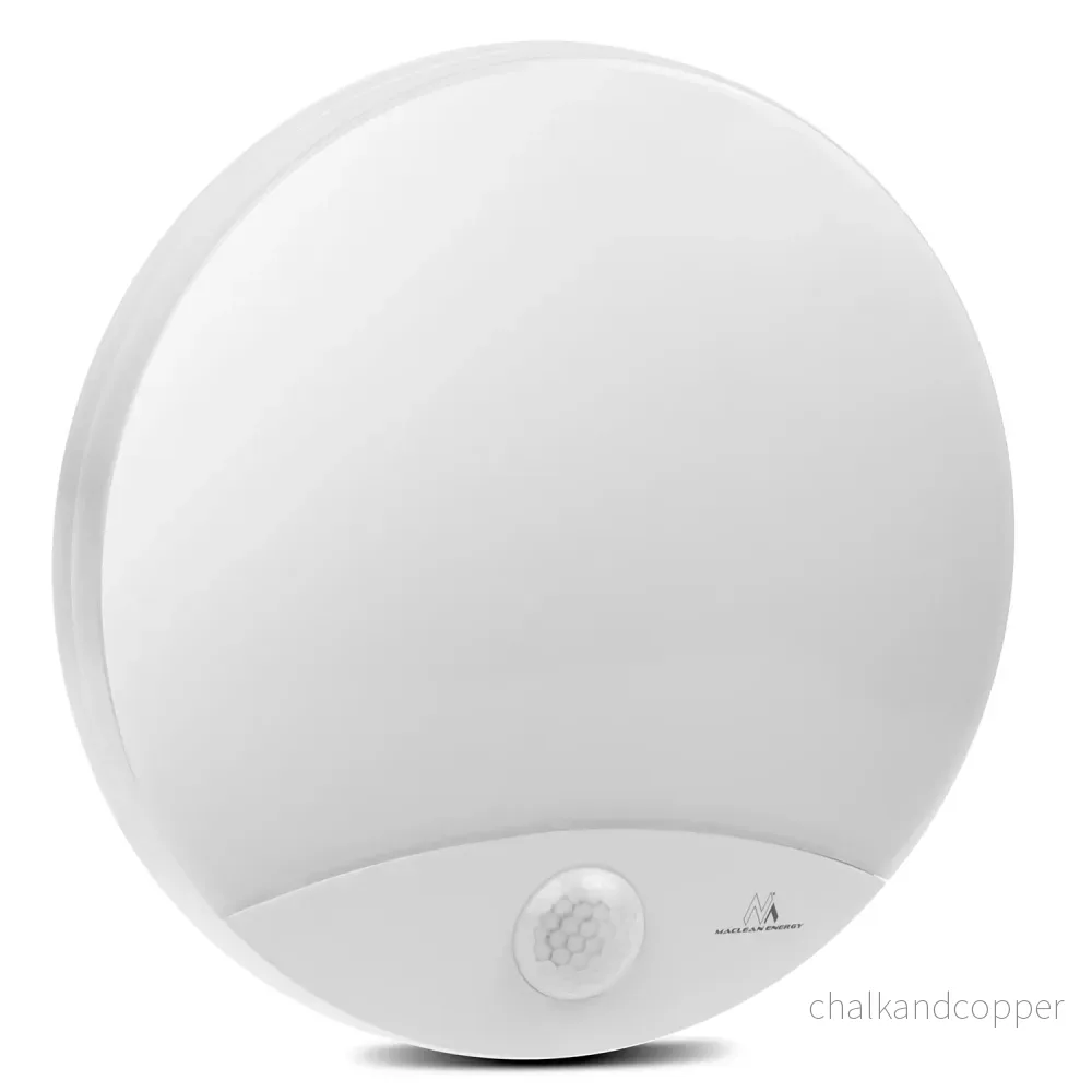 Maclean MCE357 LED Lampa Med Infraröd Rörelsedetektor Räckvidd Upp Till Max 9 m 10W IP44 Naturvit 4000K 900lm IP44 För Utomhus- Och Inomhusbruk