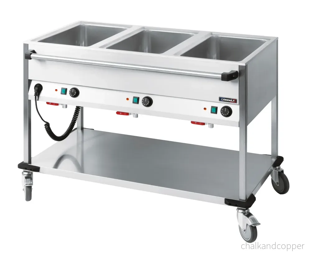 Bain-marie vagn vattenuppvärmd 3 x GN 1/1 - Bild 2