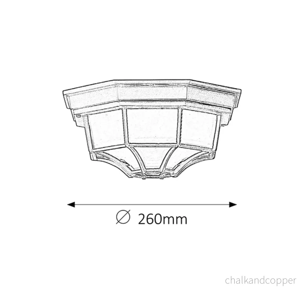 Rabalux Milano Utomhus Taklampa 8346 Metall Och Glas Diffusor - Bild 3