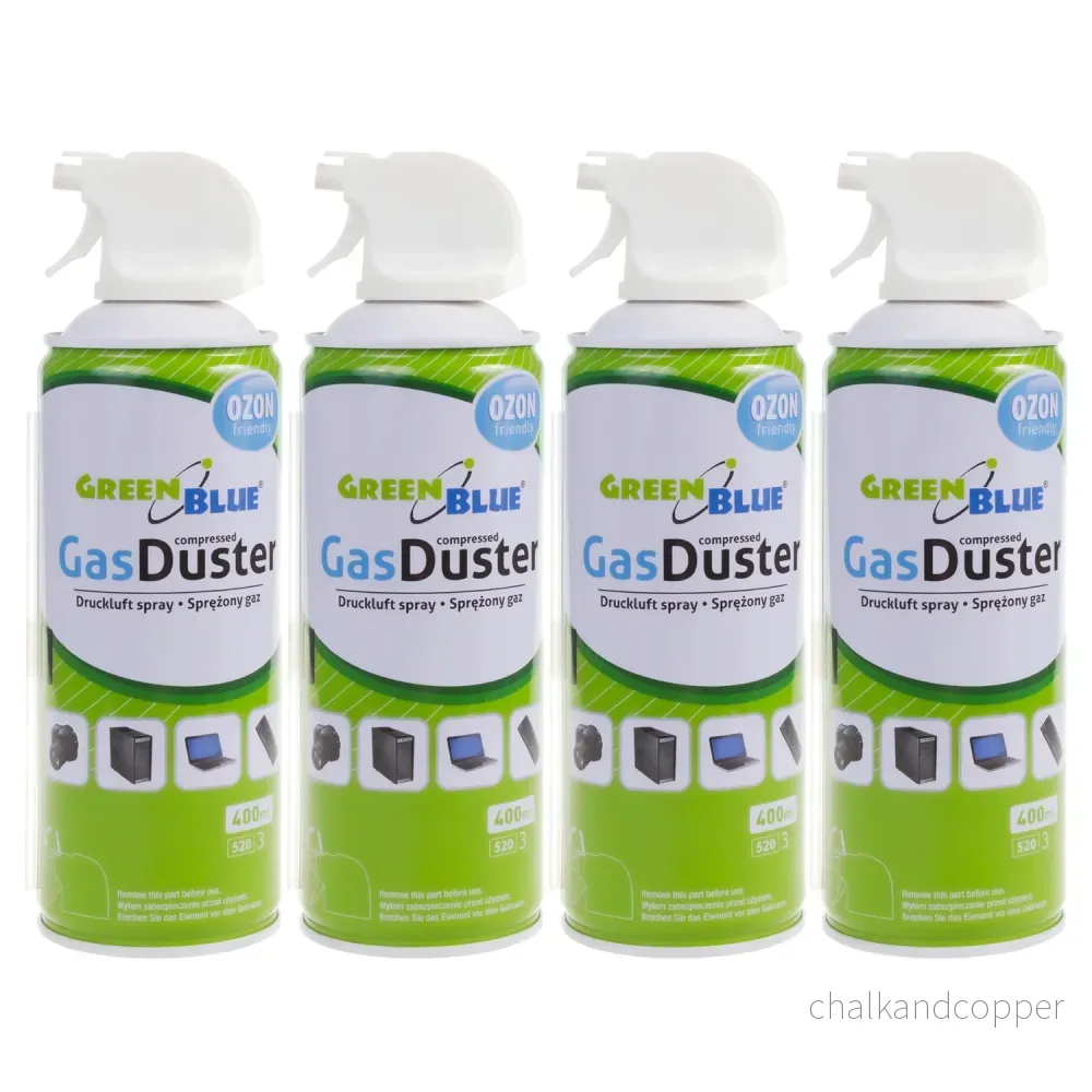 Tryckluft GreenBlue GB400 400ml pistolförstoftare - pistolspray, 4 st