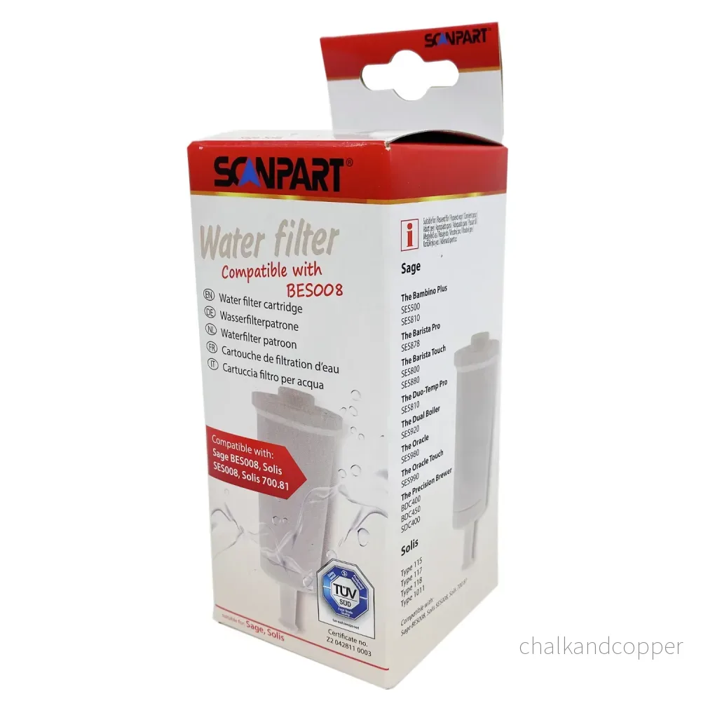 Vattenfilter till Sage kaffemaskin, ersättning BES008 Scanpart