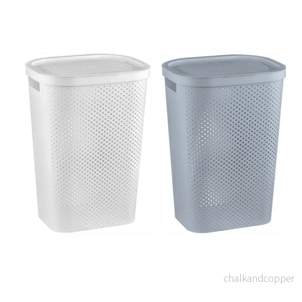Tvättkorg Curver Infinity 60L vit plast