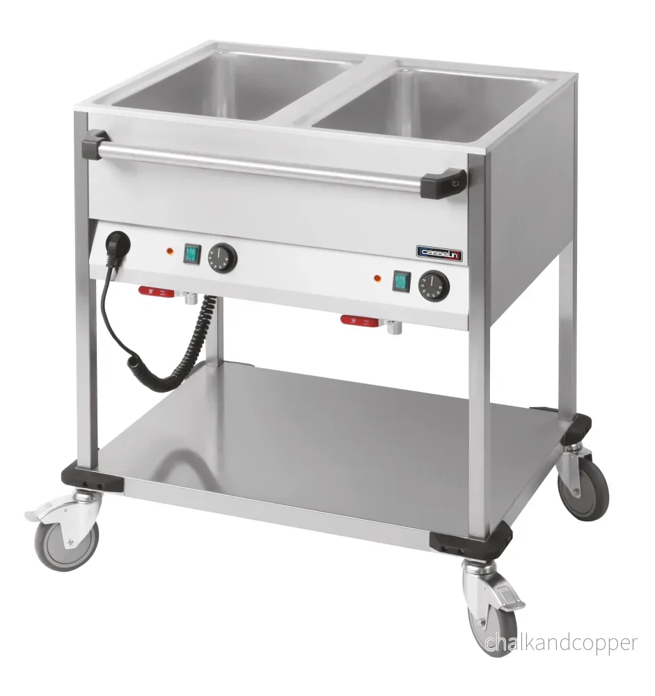 Bain-marie vagn vattenuppvärmd 2 x GN 1/1 - Bild 2
