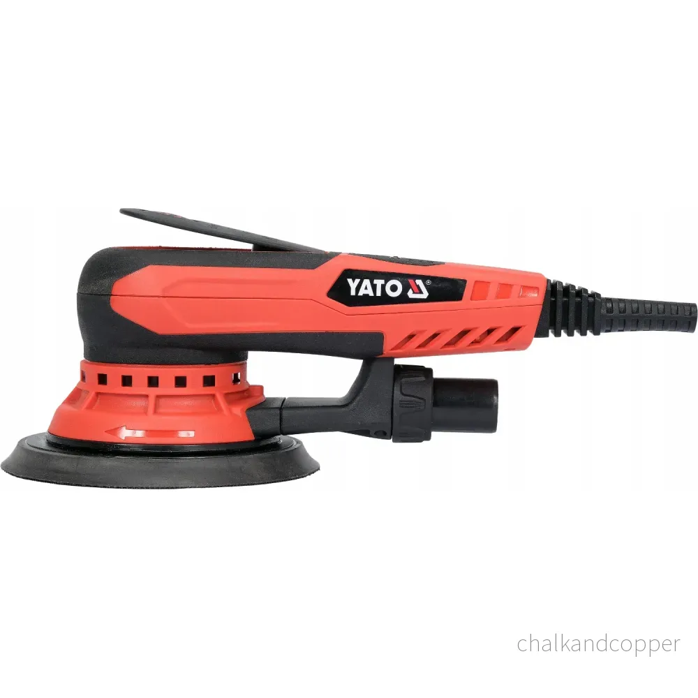 Yato excenterslipmaskin, 150 mm, effekt 350 W, varvtal 4 000–10 000 varv/min, sladdlängd 3 m, möjlighet att ansluta dammsugare, YT-82206 - Bild 2