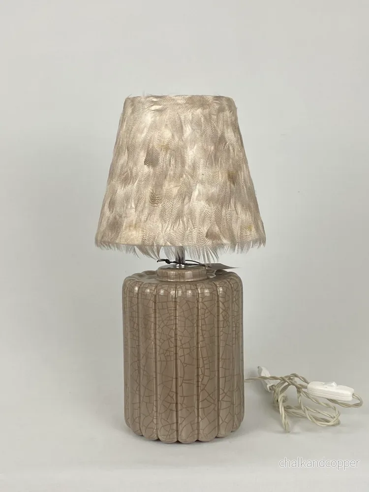 Lampfot beige keramik