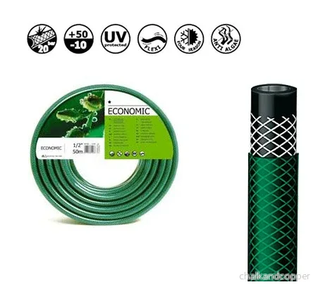 Cellfast trädgårdsslang, 3-lagers, polyester korsfläta, 1/2" 50m, ekonomisk - Bild 3