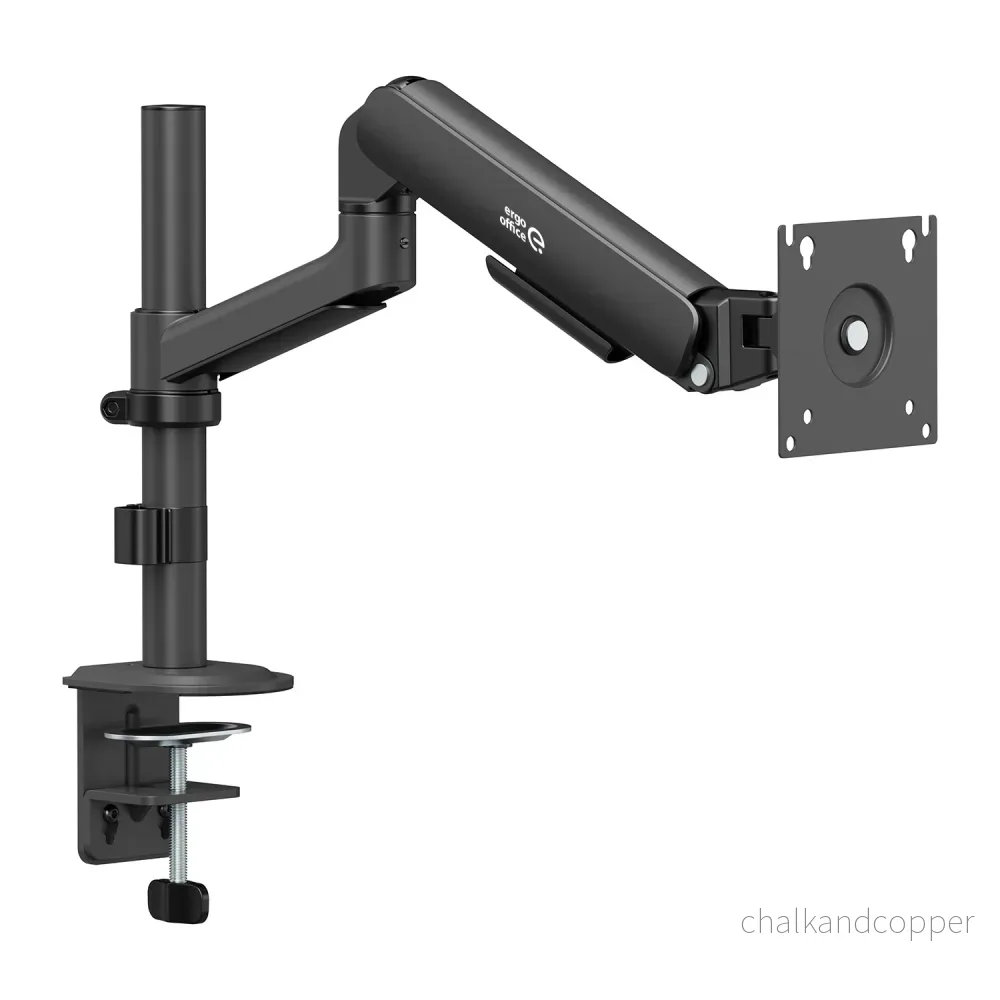 Ergo Office-fäste/hängare för bildskärm, gasfjäder, 17–32 tum, 1–10 kg, matt svart, max. VESA 100x100, ER-691 B - Bild 3