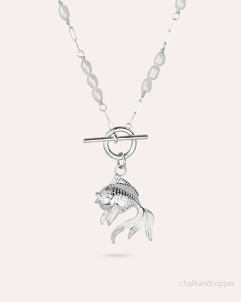 Ocean Muse Goldfish Pearl - Silverhalsband - Bild 2