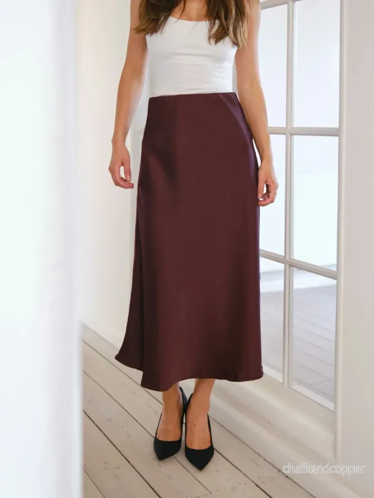 Bovary Skirt Burgundy Neo Noir
