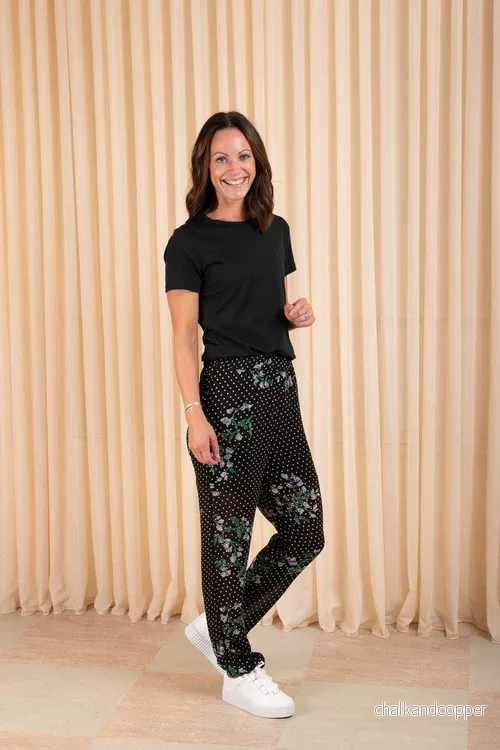 Rometty Georgette Pants Black GANNI Rometty Georgette Pants Black GANNI