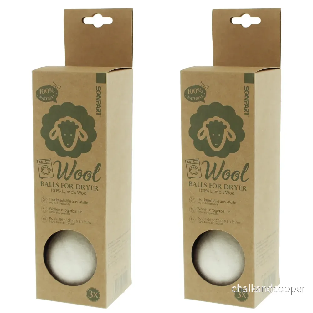 Torkbollar av ull, mjukgörande, 3-pack, Scanpart, 2-pack