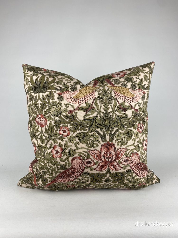 Kuddfodral William Morris Strawberry Thief Grön Kuddfodral William Morris Strawberry Thief Grön