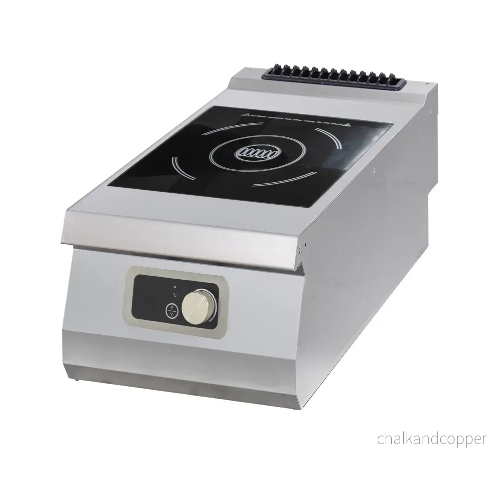 Kraftig spis - 1 brännare - Induktion - Enkel enhet - 70 cm djup
