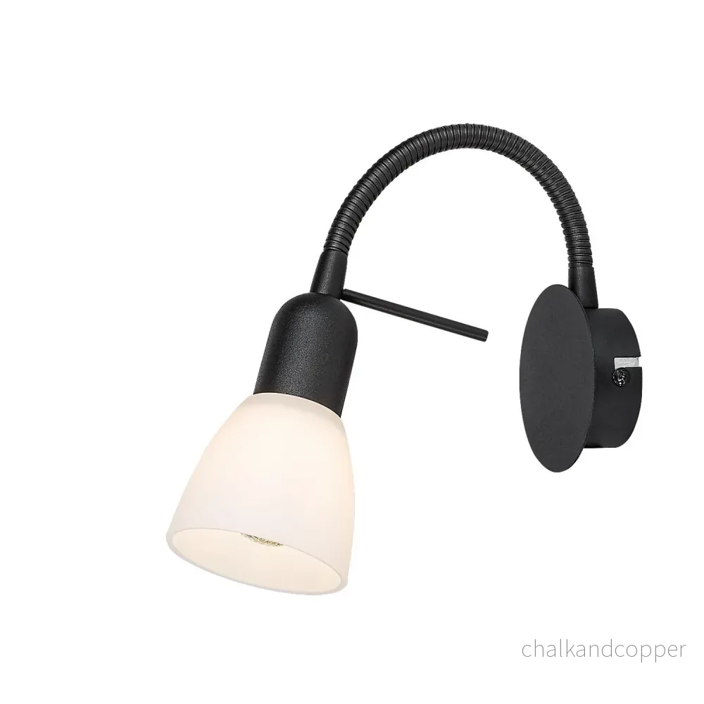 Rabalux vägglampa, spot, E14 glödtråd, IP20, svart, Soma - Bild 3