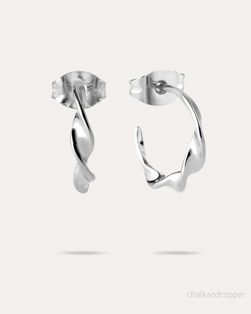 Twirl  – Silverörhängen Mini