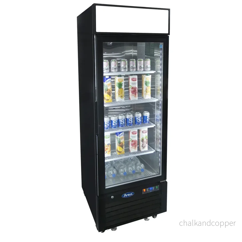 Displaykyl – 1 dörr – Svart – 405 liter