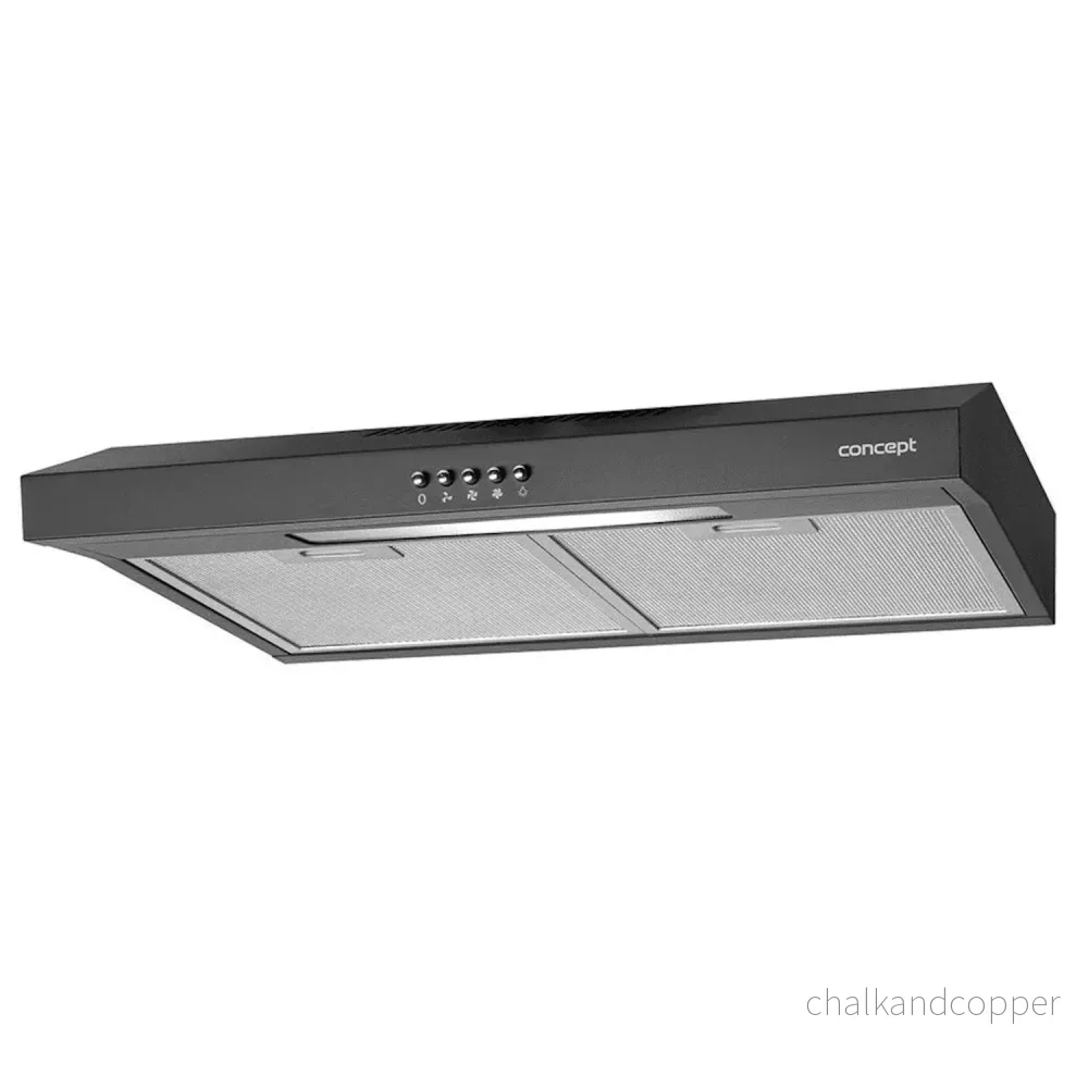 Concept OPP1260BC Ultratunn svart huva under skåp 60cm - Bild 3