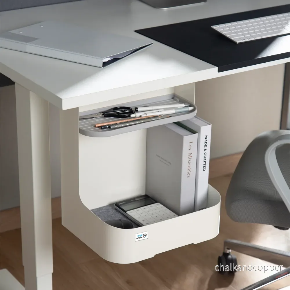 Ergo Office ER-442 Skrivbordsorganisator För Kontorsmaterial Kontorsorganisatör Understruktur Kontorsbricka Upp Till 5 kg - Bild 2