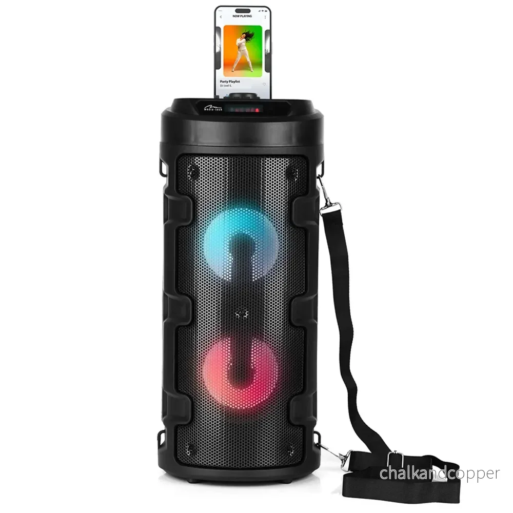 Media-Tech trådlös högtalare, Bluetooth, karaoke, 1000W, svart, MT3165 - Bild 2