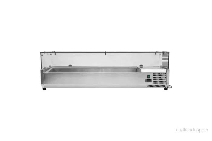Kylränna - med glasdisk - 160,5 cm - 7 x 1/3 GN-behållare - Bild 2