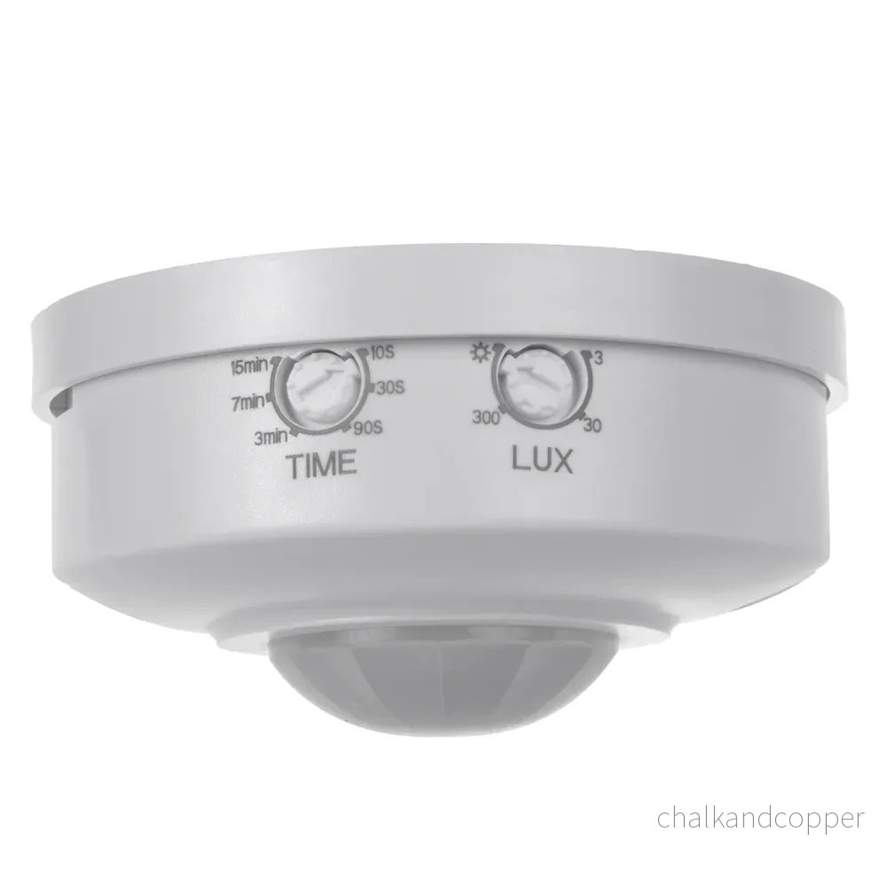 Maclean PIR rörelsedetektor, räckvidd 6m, tak, max. belastning 1200W, IP20, MCE314 W 4 st - Bild 2