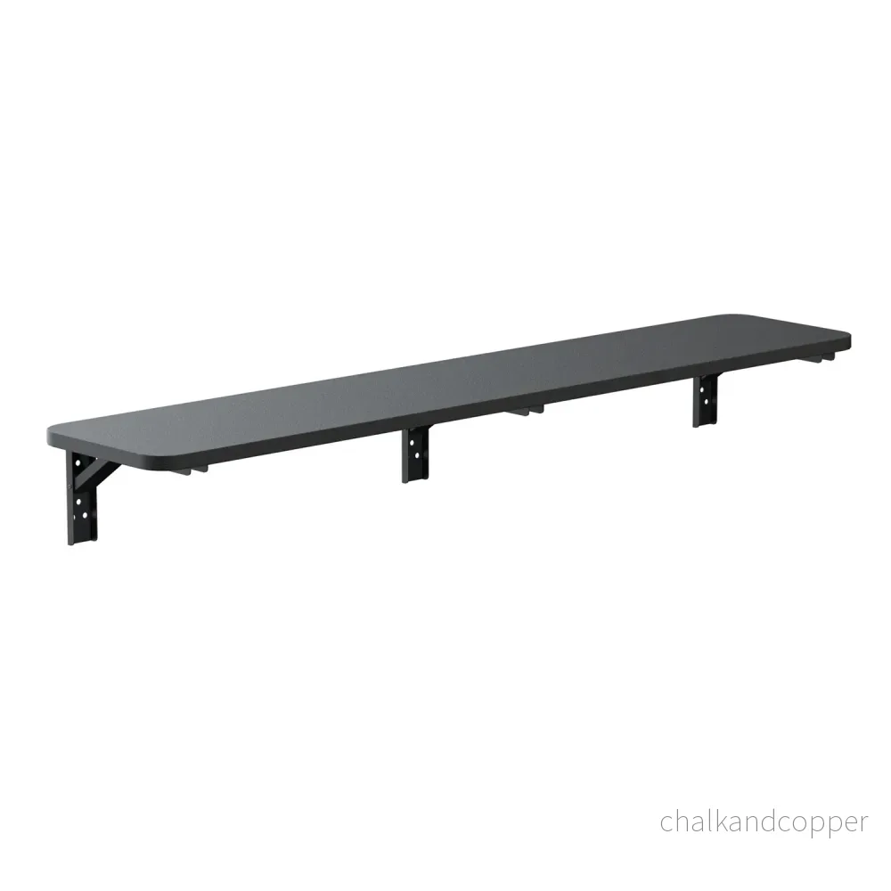 Maclean Hopfällbar hylla/topp, svart, 100x20 cm, max. 50 kg, MC-129 B - Bild 2