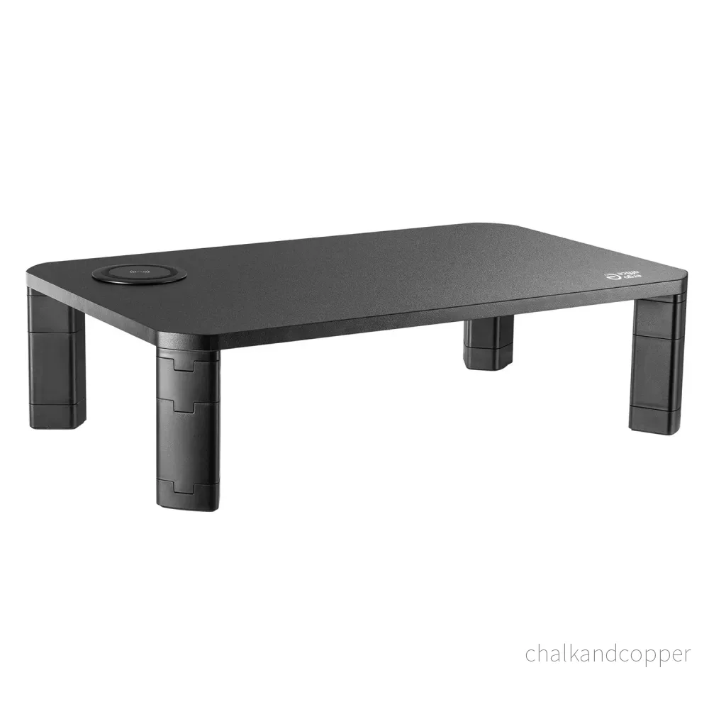 Ergo Office skärmstativ, justerbart, med trådlös Qi-laddare, max 20 kg, 17-32", ER-415 - Bild 2