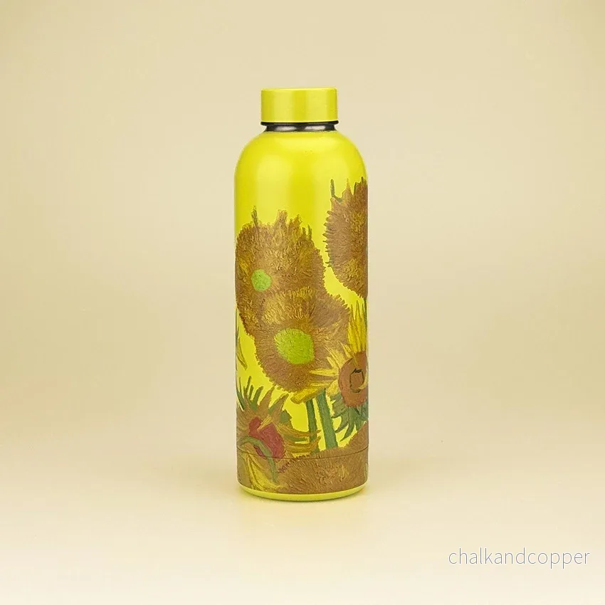 Van Gogh Vattenflaska Solrosor 0.5L – Konstdesign i Rostfritt Stål