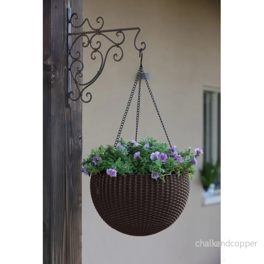 Hängande blomkruka Keter Sphere Planter, brun, 5 st - Bild 2